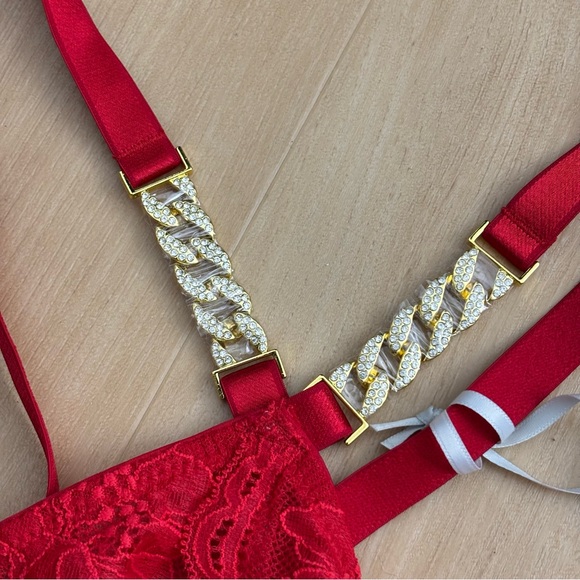 Victoria’s Secret One Piece High Neck Halter Lace Teddy Size XL NWT $89.95 - Picture 2 of 8